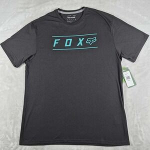 Fox Racing T-Shirt Men's 2XL XXL Black Pinnacle Short Sleeve Tech Tee NWT